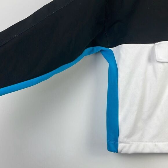 DKNY Sport Women's Half Zip Pull Over Fleece Sweatshirt Black & White Small - Picture 4 of 10